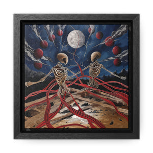 Ritual of the Red Orbs - Macabre Modern Art Print on Framed Gallery Wrap Canvas