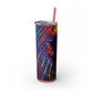 Creepy Cat - Skinny Tumbler with Straw, 20oz