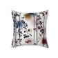 Floral Ink Blur - Square Pillow