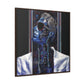 Chained Bluesy - Original Abstract Wall Art on Framed Gallery Wrap Canvas