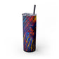 Creepy Cat - Skinny Tumbler with Straw, 20oz