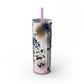 Floral - Skinny Tumbler with Straw, 20oz