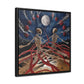 Ritual of the Red Orbs - Macabre Modern Art Print on Framed Gallery Wrap Canvas