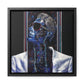 Chained Bluesy - Original Abstract Wall Art on Framed Gallery Wrap Canvas