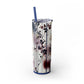 Floral - Skinny Tumbler with Straw, 20oz