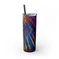 Creepy Cat - Skinny Tumbler with Straw, 20oz