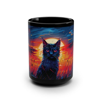 Luna - 15oz Black Mug