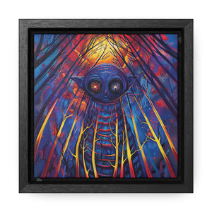 Title: Creepy Cat – Surreal Modern Wall Art Print on Framed Gallery Wrap Canvas