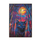 Captivated Cat – Enchanting Modern Art Print on Gallery Wrap Framed Canvas