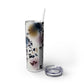 Floral - Skinny Tumbler with Straw, 20oz