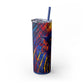 Creepy Cat - Skinny Tumbler with Straw, 20oz