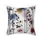 Floral Ink Blur - Square Pillow