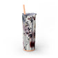 Floral - Skinny Tumbler with Straw, 20oz