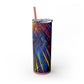 Creepy Cat - Skinny Tumbler with Straw, 20oz