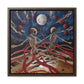 Ritual of the Red Orbs - Macabre Modern Art Print on Framed Gallery Wrap Canvas