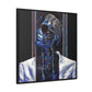 Chained Bluesy - Original Abstract Wall Art on Framed Gallery Wrap Canvas