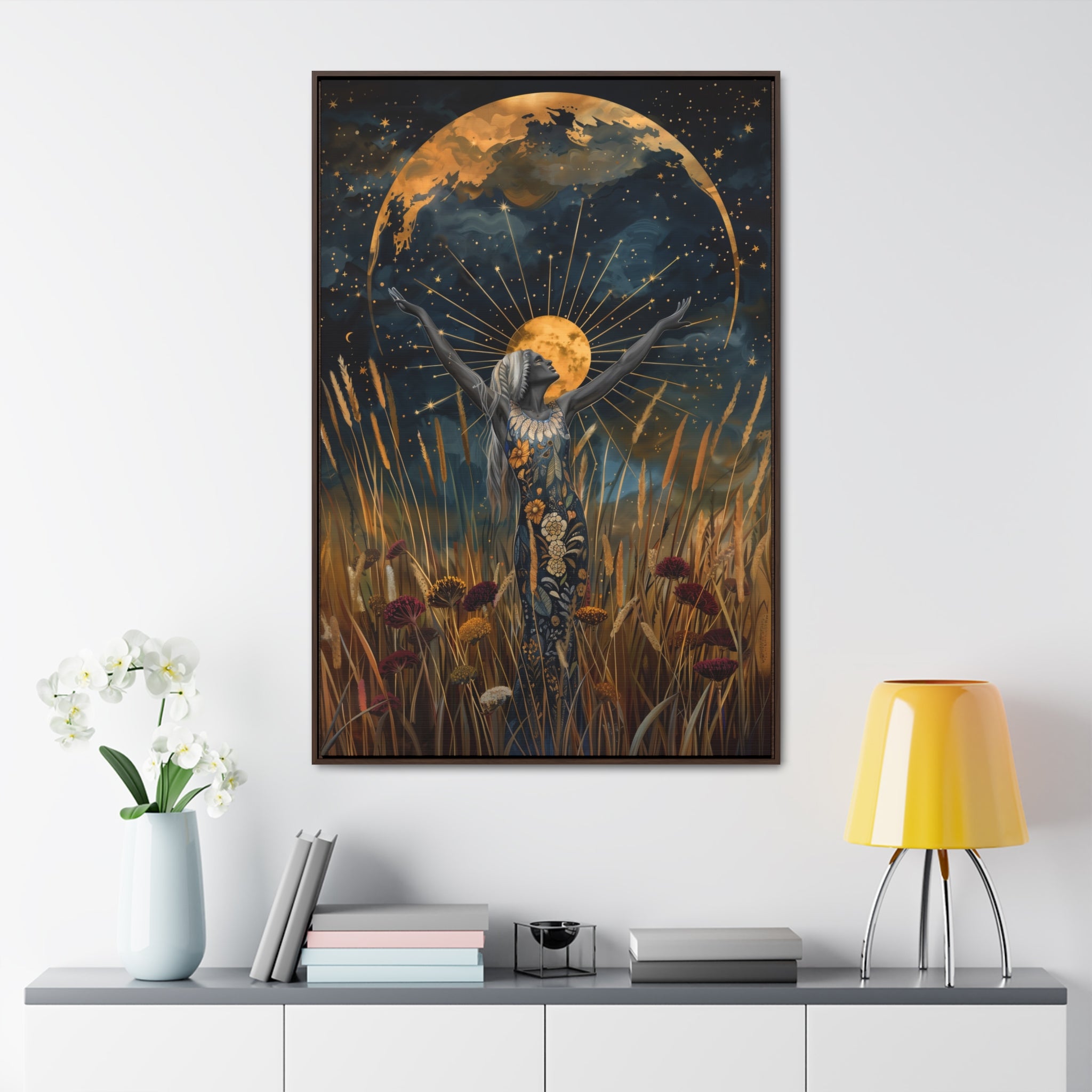 Tema Celeste: Contemporary Art Review特集号 Celeste – Ethereal Modern Art Print on Framed Gallery Wrap