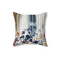 Floral Ink Blur - Square Pillow