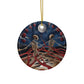 Ritual of the Red Orbs - Macabre Modern Art Print on Holiday Ornament