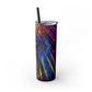 Creepy Cat - Skinny Tumbler with Straw, 20oz