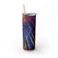 Creepy Cat - Skinny Tumbler with Straw, 20oz