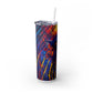 Creepy Cat - Skinny Tumbler with Straw, 20oz