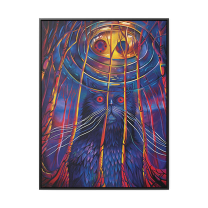 Bird Cat – Surreal Modern Art Canvas Print