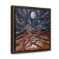 Ritual of the Red Orbs - Macabre Modern Art Print on Framed Gallery Wrap Canvas