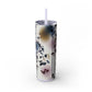 Floral - Skinny Tumbler with Straw, 20oz