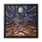 Ritual of the Red Orbs - Macabre Modern Art Print on Framed Gallery Wrap Canvas