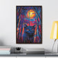 Captivated Cat – Enchanting Modern Art Print on Gallery Wrap Framed Canvas