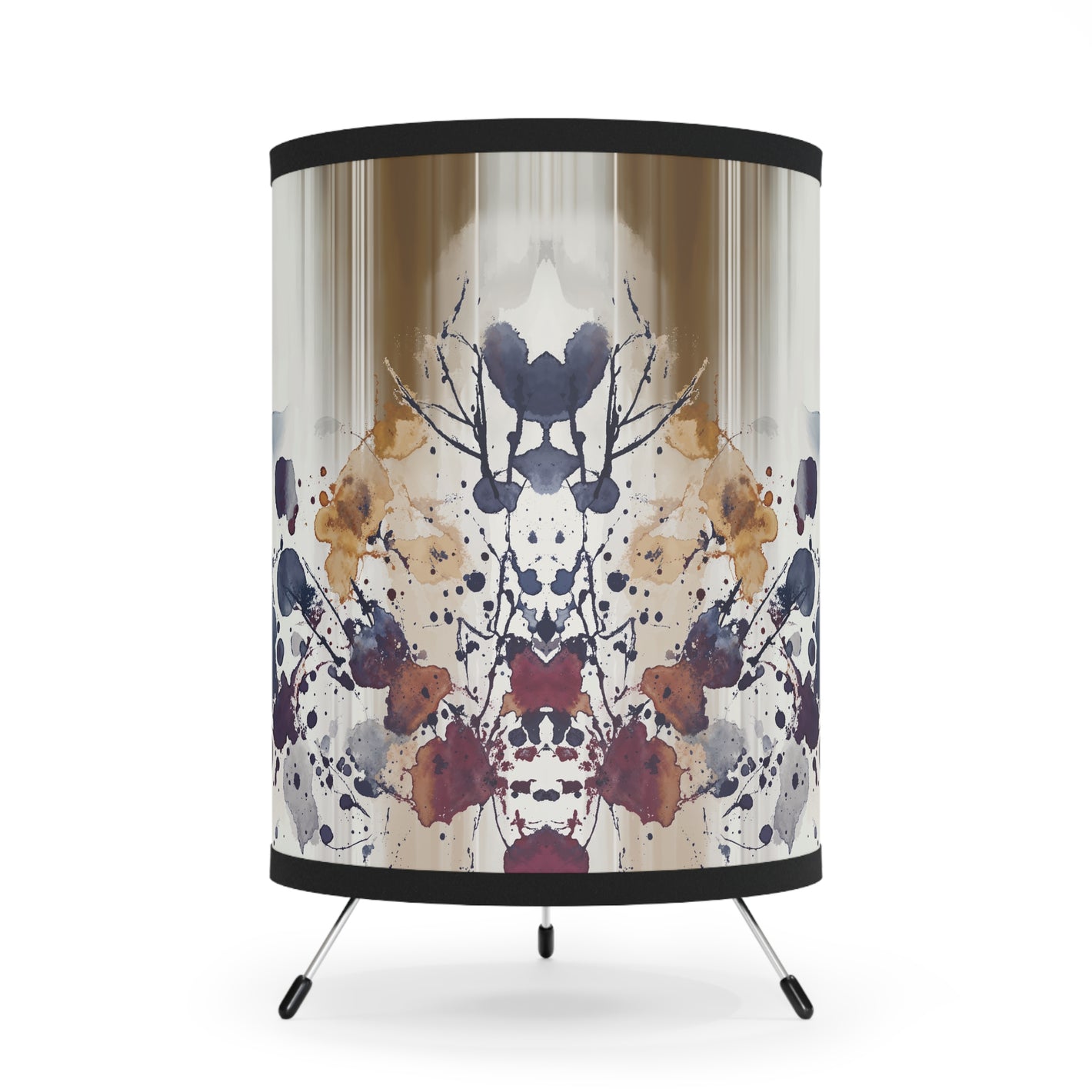 Floral Ink Blur - Tripod Lamp