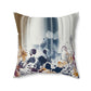 Floral Ink Blur - Square Pillow