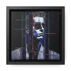 Blue the Left – Elegant Modern Wall Art Print on Framed Gallery Wrap Canvas