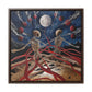 Ritual of the Red Orbs - Macabre Modern Art Print on Framed Gallery Wrap Canvas