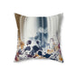 Floral Ink Blur - Square Pillow