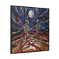 Ritual of the Red Orbs - Macabre Modern Art Print on Framed Gallery Wrap Canvas