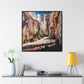 I Hadn't Seen That Before – Cosmic Canyon Modern Wall Art Print on Framed Gallery Wrap Canvas